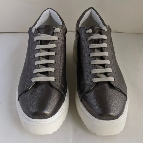 HOMERS Artisan Ista Sneakers Platform Pewter Gray 37.5 - Picture 1 of 5